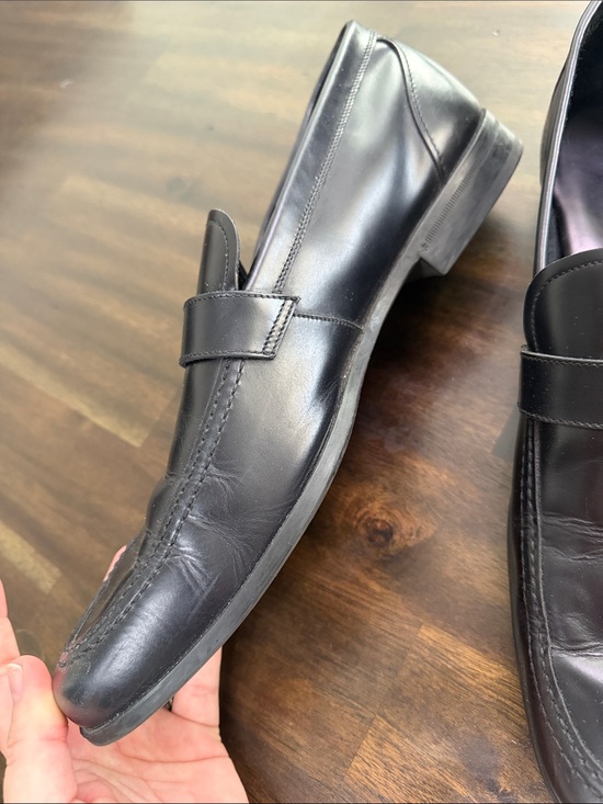 Salvatore Ferragamo Black Leather Slip-On Loafers with Metal Bit main image 11